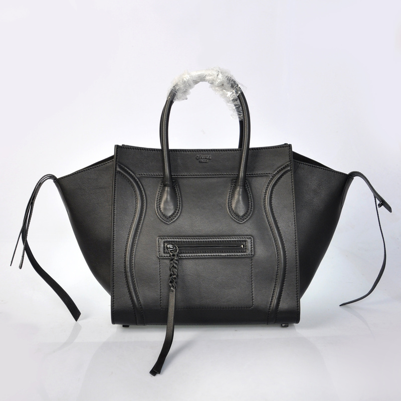 Celine Phantom Luggage Tote Leather Black Cheap Sale