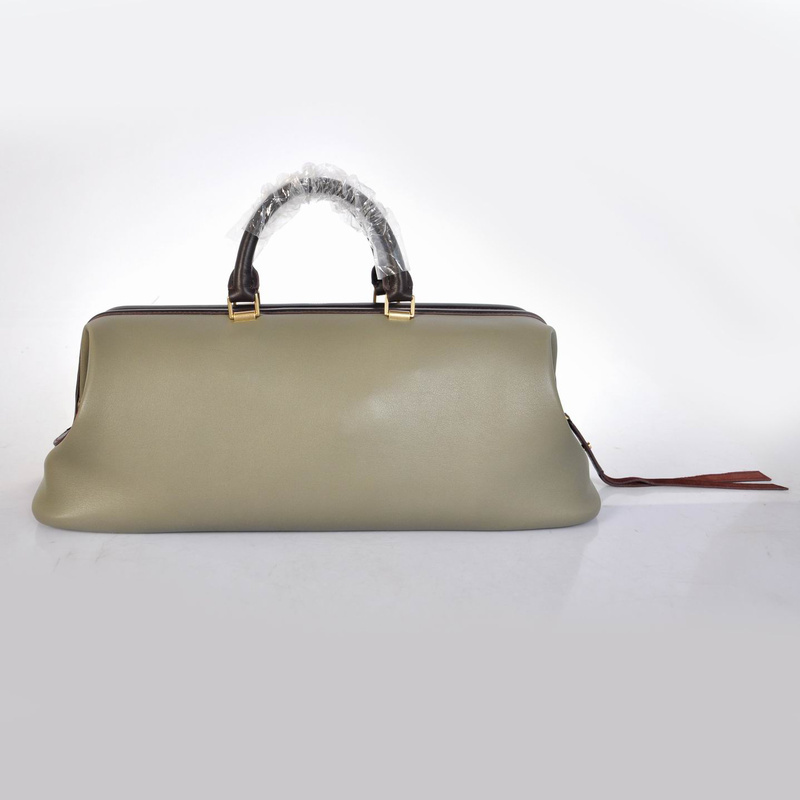 Celine Doctor Bag Leather Grey Outlet Online