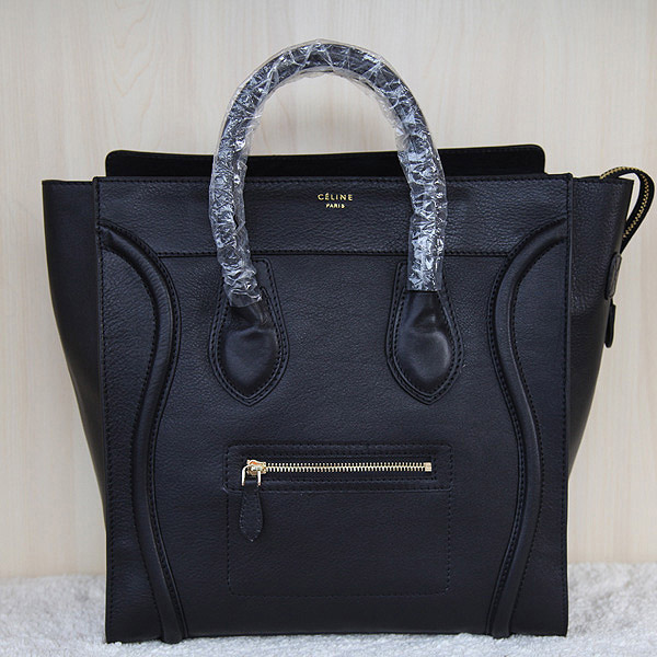 Celine Leather Luggage Bag Tote Black Hot Sale