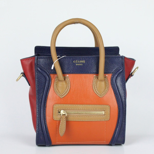 Celine Luggage Mini Tote In Orange Cyber Monday Sale