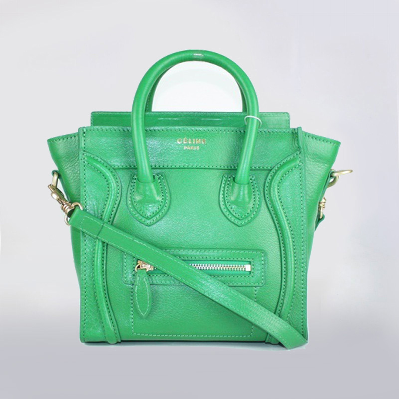 Celine Mini Luggage bag in Green Cyber Monday Sale