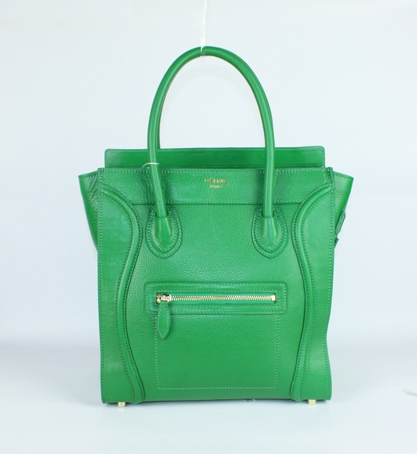 Celine Mini Luggage Tote in Green Outlet Online