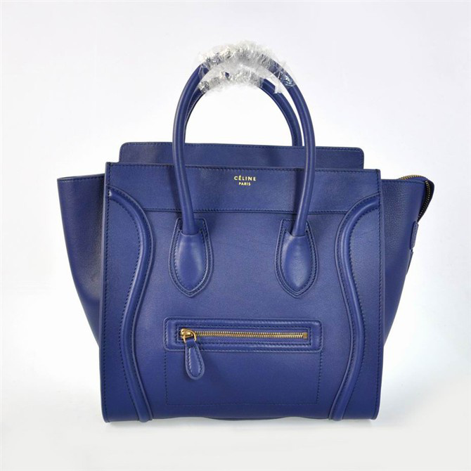 Celine Luggage Bag In Blue Outlet Online Fashion New Sale
