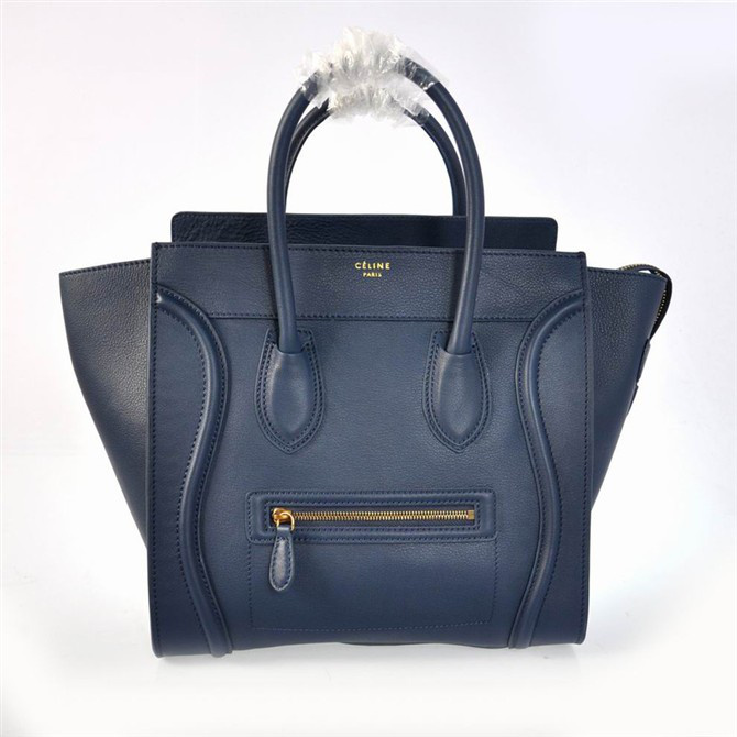 Cheap Celine Luggage Tote In Dark Blue On Sale