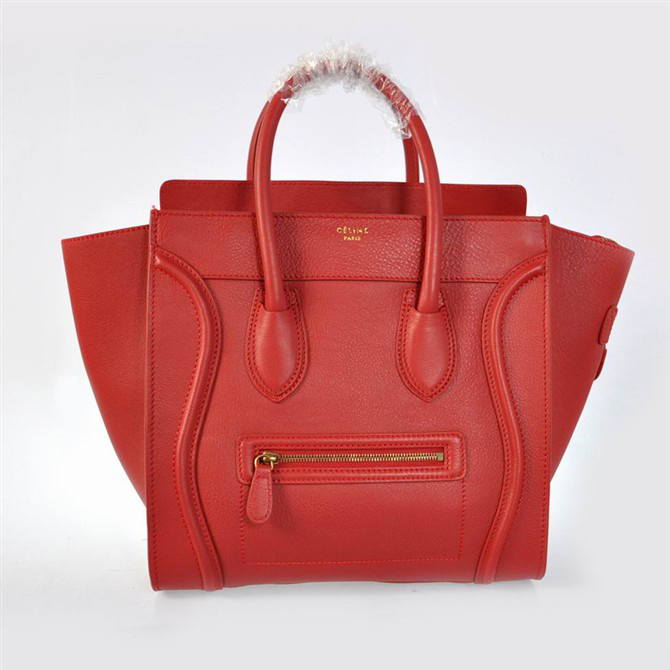 Celine Large Luggage Leather Bag Red Cyber Monday Sale